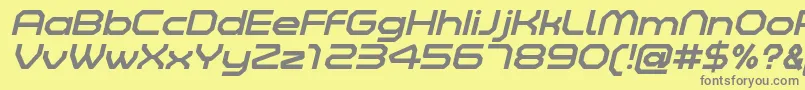 ZeltaSixItalicDemo Font – Gray Fonts on Yellow Background