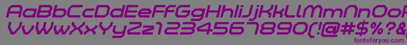 ZeltaSixItalicDemo Font – Purple Fonts on Gray Background