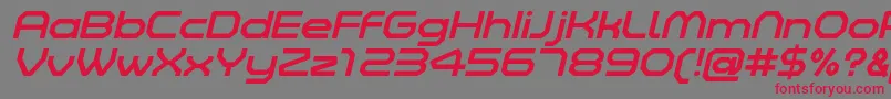 ZeltaSixItalicDemo Font – Red Fonts on Gray Background