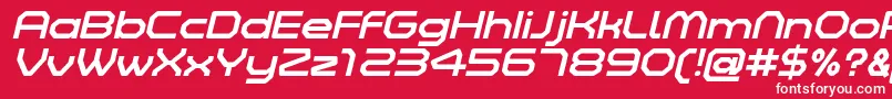 ZeltaSixItalicDemo Font – White Fonts on Red Background