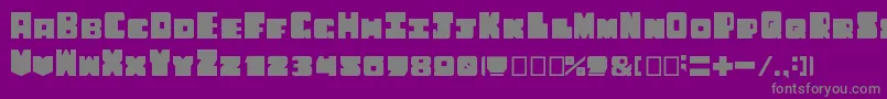 Weitere Informationen zur Americanos-Schriftart Americanos-Schriftart – Graue Schriften auf violettem Hintergrund