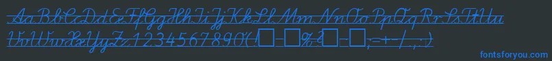LaEl2 Font – Blue Fonts on Black Background
