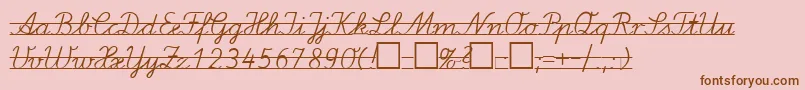 LaEl2 Font – Brown Fonts on Pink Background