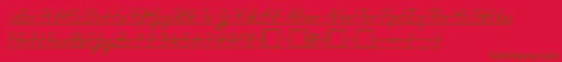 LaEl2 Font – Brown Fonts on Red Background