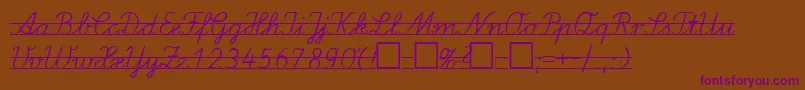LaEl2 Font – Purple Fonts on Brown Background
