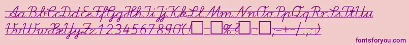 LaEl2 Font – Purple Fonts on Pink Background