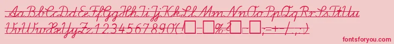 LaEl2-Schriftart – Rote Schriften auf rosa Hintergrund