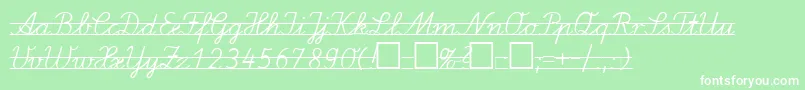 LaEl2 Font – White Fonts on Green Background