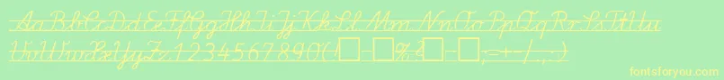 LaEl2 Font – Yellow Fonts on Green Background
