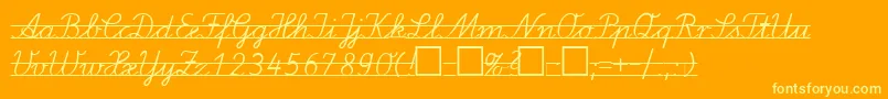 LaEl2 Font – Yellow Fonts on Orange Background