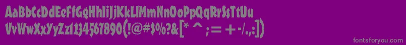 Шрифт OutbackitcTt – серые шрифты на фиолетовом фоне