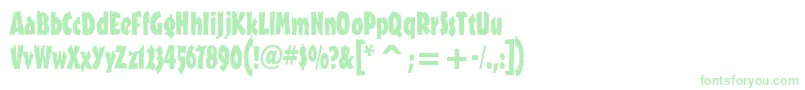 Шрифт OutbackitcTt – зелёные шрифты