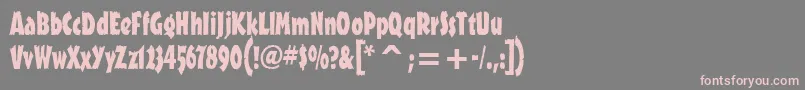 OutbackitcTt-Schriftart – Rosa Schriften auf grauem Hintergrund