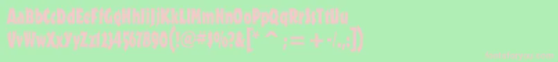 OutbackitcTt Font – Pink Fonts on Green Background