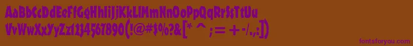 OutbackitcTt Font – Purple Fonts on Brown Background