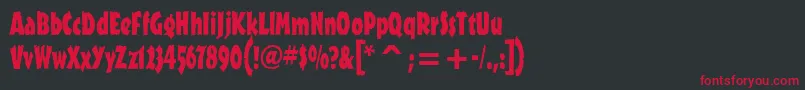OutbackitcTt Font – Red Fonts on Black Background