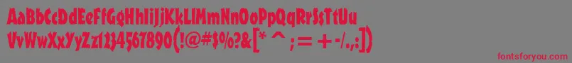 OutbackitcTt Font – Red Fonts on Gray Background