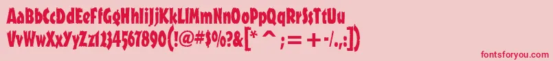 OutbackitcTt Font – Red Fonts on Pink Background
