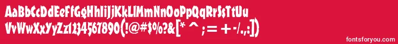 OutbackitcTt Font – White Fonts on Red Background