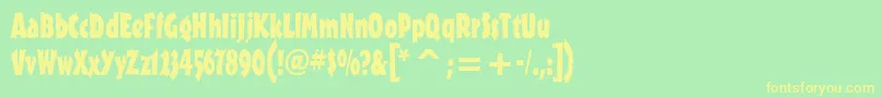 OutbackitcTt Font – Yellow Fonts on Green Background