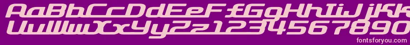 fuente D3RoadsterismWideItalic – Fuentes Rosadas Sobre Fondo Morado