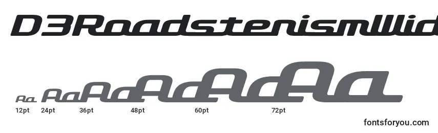 D3RoadsterismWideItalic Font Sizes
