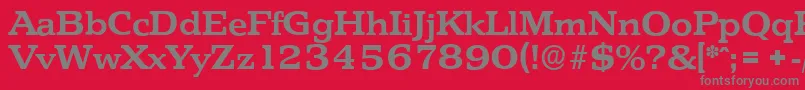 PenthouseserialBold Font – Gray Fonts on Red Background
