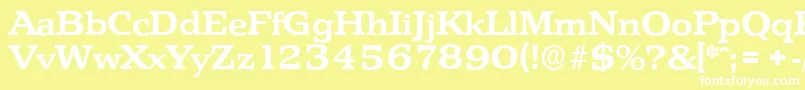 PenthouseserialBold Font – White Fonts on Yellow Background