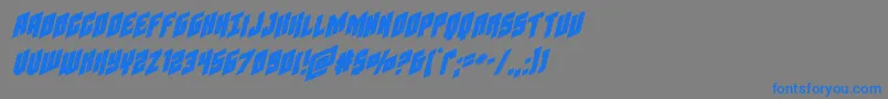 Galaxyforceexpandital Font – Blue Fonts on Gray Background