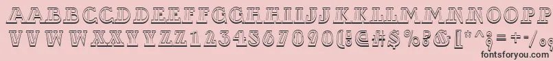 ADexterotldecordv3D Font – Black Fonts on Pink Background