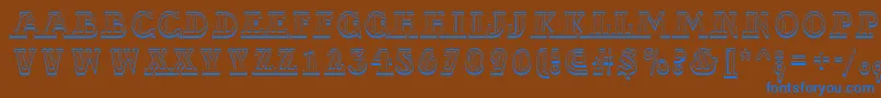 ADexterotldecordv3D Font – Blue Fonts on Brown Background