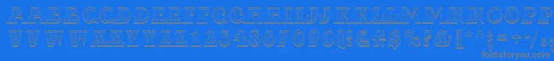 ADexterotldecordv3D-Schriftart – Graue Schriften auf blauem Hintergrund