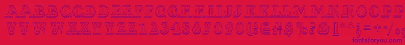 ADexterotldecordv3D Font – Purple Fonts on Red Background