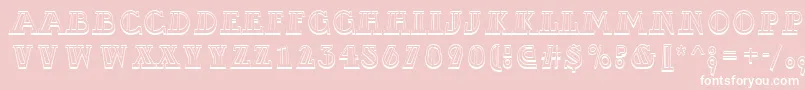 ADexterotldecordv3D Font – White Fonts on Pink Background