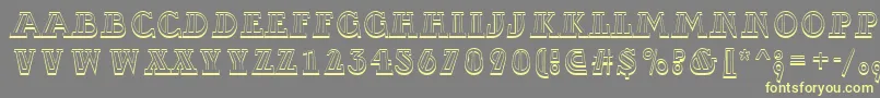 ADexterotldecordv3D Font – Yellow Fonts on Gray Background