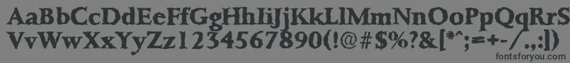 PalermorandomXboldRegular Font – Black Fonts on Gray Background