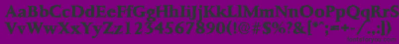 Czcionka PalermorandomXboldRegular – czarne czcionki na fioletowym tle