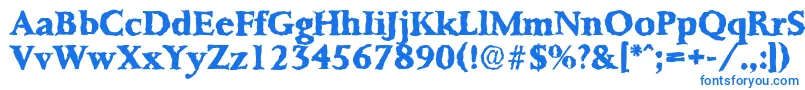 PalermorandomXboldRegular Font – Blue Fonts on White Background