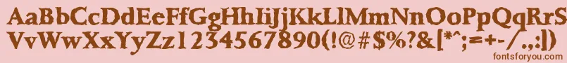 PalermorandomXboldRegular Font – Brown Fonts on Pink Background