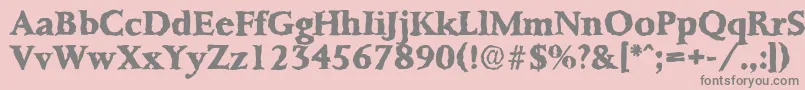 More about PalermorandomXboldRegular Font PalermorandomXboldRegular Font – Gray Fonts on Pink Background