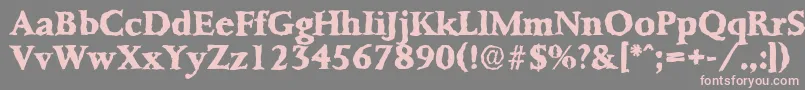 PalermorandomXboldRegular Font – Pink Fonts on Gray Background