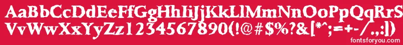 PalermorandomXboldRegular Font – White Fonts on Red Background