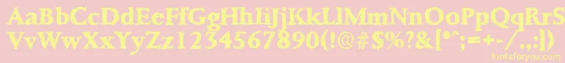 More about PalermorandomXboldRegular Font PalermorandomXboldRegular Font – Yellow Fonts on Pink Background