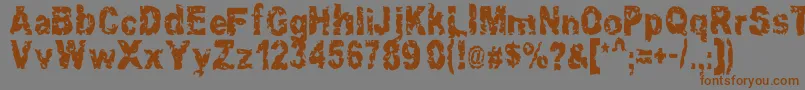 More about Hacknslash Font Hacknslash Font – Brown Fonts on Gray Background