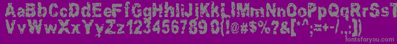 Hacknslash Font – Gray Fonts on Purple Background