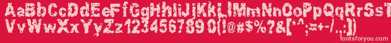 More about Hacknslash Font Hacknslash Font – Pink Fonts on Red Background