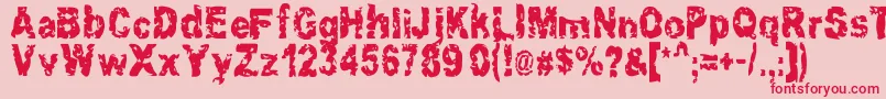 Hacknslash Font – Red Fonts on Pink Background