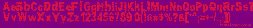 Подробнее о шрифте Hacknslash Шрифт Hacknslash – красные шрифты на фиолетовом фоне