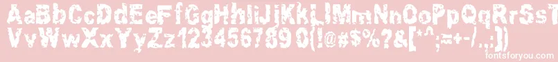 Hacknslash Font – White Fonts on Pink Background