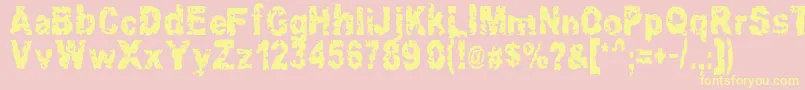 Más sobre la fuente Hacknslash fuente Hacknslash – Fuentes Amarillas Sobre Fondo Rosa